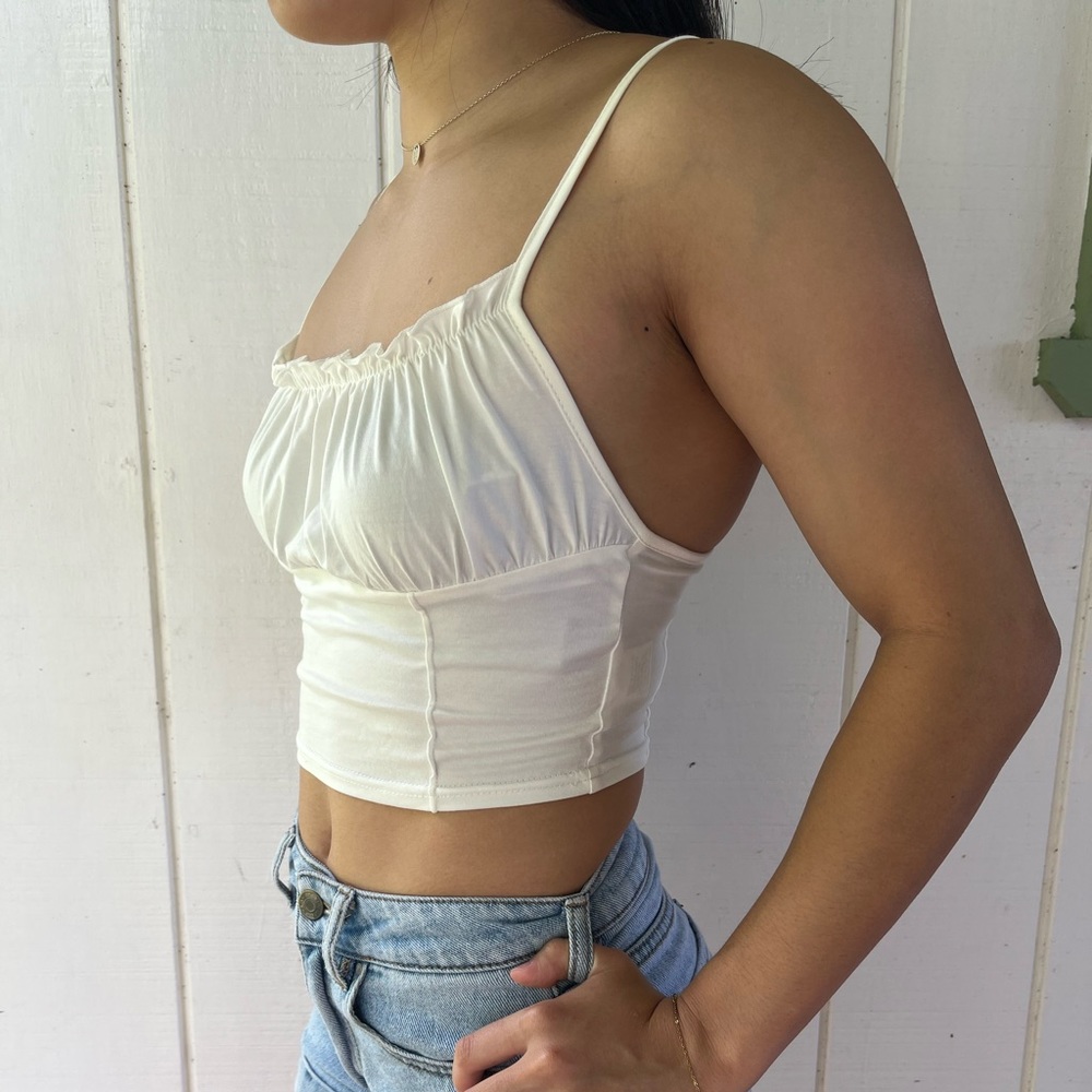 Princess Polly Organic Tilly Top Off White